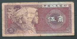 Billet RÉPUBLIQUE POPULAIRE DE CHINE : 5 JIAO 1980  - Wq31227212 - Laura 6515 - Cina