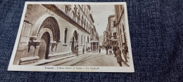 CARTOLINA TRAPANI- PALAZZO BANCO DI SICILIA E VIA GARIBALDI- VIAGGIATA 1940 - Trapani