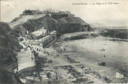 Granville (50) - La Plage Et La Ville Haute - Granville