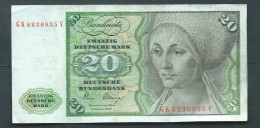 Billet Allemagne - Billet De 20 Deutsche Mark - Elsbeth Tucher - 2 Janvier 1980 - GK8236935V- Laura 6516 - 20 Deutsche Mark