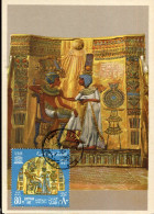 X0643 Egypt, Maximum 1974 King Tutankhamun's Treasure,king's Trone Showing The King And The Queen - Egyptology