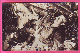 GUERRE 14 18 PHOTO  MORT TRANCHEE GAZ  - LOMBARTZYDE - LOMBARDIE - 1914-18