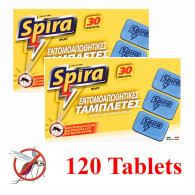 Spira Mosquito Insect Repellent Mat Tablets - 120 Tablets Refills - No Box 02800a - Otros & Sin Clasificación