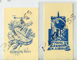 2 Ex-libris LEDOGAR (Louis Maechler) - Bookplates