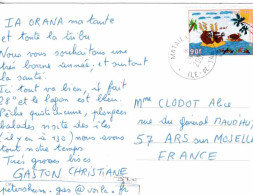 POLYNÉSIE-FRANÇAISE N°760 (y&t) Mataie 26 Janvier 2006 Pour Ars-sur-Moselle / Noël - CP Bora-Bora - Lettres & Documents