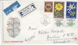 Postzegels > Azië > Israël >aangetekende Brief Met 3 Postzegels (17920) - Autres & Non Classés