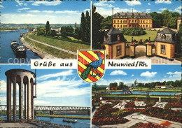 72159206 Neuwied Rhein Rheinpromenade Pegelturm Schloss Minigolf Wappen Neuwied - Neuwied