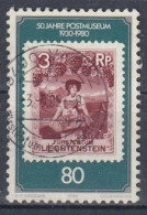 LIECHTENSTEIN 750,used,falc Hinged - Gebruikt