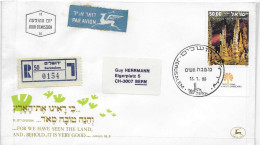 Postzegels > Azië > Israël >aangetekende Brief Met 1 Postzegel (17920) - Autres & Non Classés