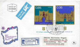 Postzegels > Azië > Israël >aangetekende Brief Met 2 PostzegelS (17922) - Andere & Zonder Classificatie