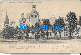 229378 GERMANY DÜSSELDORF COMMERCIAL INDUSTRY EXHIBITION 1902 VIÑETA CIRCULATED TO ARGENTINA POSTAL POSTCARD - Other & Unclassified