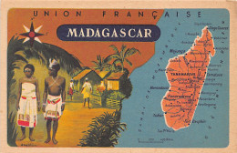 Madagascar - Union Française - Carte Géographique De L'Ile - Ed. Lion Noir - Madagaskar