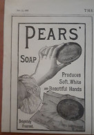 VICTORIAANSE Houtgravure  PEARS 'SOAP (3) THE GRAPHIC 23 Jan 1886 29,5/40 Cm - Reclame