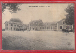 Carte Postale 71. Paray-le-Monial  La Gare   Très Beau Plan - Paray Le Monial