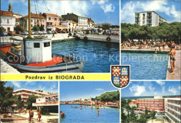 72157659 Biograd Hafenpartie Schwimmbad Ortsmotive Strand  - Kroatien