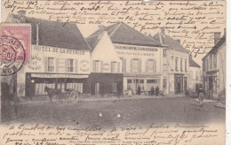 91.BALLANCOURT .CPA .PLACE DE LA LIBERTE. ANIMATION. HOTELS. ATTELAGE... ANNEE 1903 + TEXTE - Ballancourt Sur Essonne