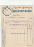 16-G.Tournaire...Manufacture De Papiers & Sacs..Angoulême ..(Charente)...1929 - Printing & Stationeries