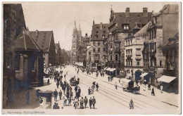 NÜRNBERG : KÖNIGSSTRASSE - CARTE VRAIE PHOTO / REAL PHOTO POSTCARD - MAILED In 1928 To BUCHAREST / ROMANIA (an705) - Nuernberg