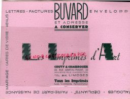 87 - LIMOGES - BEAU BUVARD IMPRIMERIE COUTY & COMBROUZE-23 RUE MARTIAL PRADET- LES IMPRIMES D' ART - I