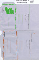 Ireland Airletters 1966 P+T Form, 1976 Form, 1986 AnPost Map Form, Plus Pictogram IRG1, Various Folds - Ganzsachen