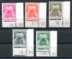 RC 27698 FRANCE COTE 70€ N° 90 / 94 SÉRIE TYPE GERBE EN NOUVEAUX FRANCS NEUF ** MNH TB - 1960-.... Mint/hinged