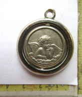 LADE 19 -MEDAILLE - MARIE AVEC ENFANT ET ANGE - MARIA MET KIND EN ENGEL - Religión & Esoterismo