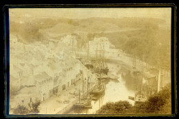 No Cpa Photographie Originale Albuminée Fin 19ème Belle Ile En Mer Fond Du Port Du Palais Belle Isle En Mer   SEphotobis - Belle Ile En Mer