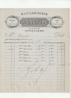 16-J.Lauture...Boulangerie Farine & Engrais, Son & Menu Son....Angoulême ..(Charente)...1884 - Alimentaire