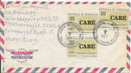 Honduras Air Mail Cover Sent To Hong Kong 7-10-1975 Cover Damaged In The Left Side - Honduras