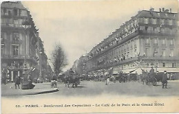 CPA Paris Boulevard Des Capucines Le Café De La Paix Et Le Grand Hôtel - Arrondissement: 09