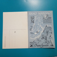 Cartolina Doppia Anno Mariano - Primo Congresso Eucaristico 1954. Non Viaggiata - Altri & Non Classificati