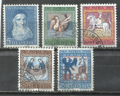 0196- SERIE COMPLETA SUIZA FLORES FLORA1965 Nº 747/51 USADOS.HELVETIA. - Gebraucht