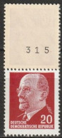 DDR 1961 MiNr.848 R  3er Streifen Walter Ulbricht ( B2914) - Unused Stamps