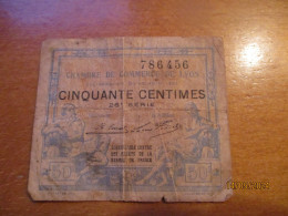 2 Billets 50 Centimes Lyon Et Vienne 1920/1922 En état Médiocre - Autres & Non Classés