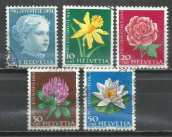 0197-SELLOS SUIZA SERIE COMPLETA  1964JUVENTUTE JUVENTUD 738/742 - Used Stamps