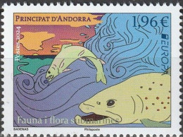 ANDORRA (France) 2024 Europa CEPT. Underwater Fauna & Flora - Fine Stamp MNH - Neufs