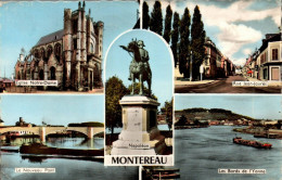 N°3245 W -cpsm Montereau -multivues - Montereau