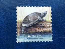 Stamp 3-16 - Serbia 2024, VIGNETTE, EUROPE 2024, UNDERWATER FLORA AND FAUNA, TURTLES, TORTUE - Serbien