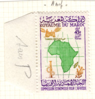 MOROCCO: 1960, MNH - Plate Flaw - Mi 445, 1960 - P Of Postes Missing - CONFERENCE African Economy (PC010) - Marruecos (1956-...)