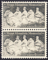 !a! USA Sc# 1408 MNH Vert.PAIR - Stone Mountain - Ongebruikt