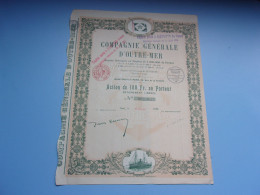 Compagnie Générale D' OUTRE MER (100 Francs) 1924 - Autres & Non Classés