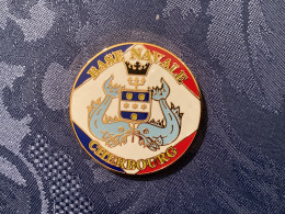 Coin Petite Médaille Base Navale Cherbourg - Marine Navy - Diamètre 45 Mm - Bateaux