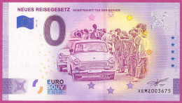 0-Euro XEMZ 33 2021 NEUES REISEGESETZ REISEFREIHEIT FÜR DDR-BÜRGER - TRABANT - SERIE DEUTSCHE EINHEIT - Prove Private