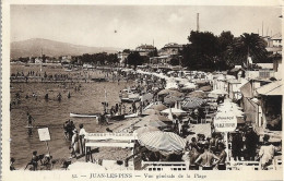 CPSM. 06 JUAN LES PINS. VUE GENERALE DE LA PLAGE. ANIMATION. - Juan-les-Pins