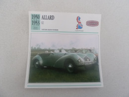 1950 - 1953 - Voitures Grand Tourisme - Allard K1 - Moteur 8 Cylindres En V - Grande-Bretagne - Fiche Technique - - Turismo