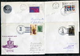 USA Schiffspost, Navire, Paquebot, Ship Letter, USS Hunley, Nereus, Damato, Davidson - Marcofilia