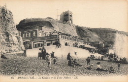 P1-76 MESNIL -VAL- LE  CASINO ET LA TOUR TALBOT CPA ANIMEE - Mesnil-Val