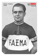 PHOTO CYCLISME REENFORCE GRAND QUALITÉ ( NO CARTE ), ANTONIO GIMENEZ QUILES TEAM FAEMA 1958 ( FORMAT 10,5 X 15 ) - Wielrennen