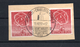 Berlin 1950 Freimarke 71 (2x) ERP/Marshallplan Gebraucht Sonderst Auf Briefstuck - Gebraucht