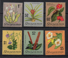 Guyana 1972, 1973 Lot  MiNr. 395, 405-409 **/ Mnh ; Freimarken Flora - Other & Unclassified